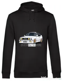 Hoodie barbat cu gluga White M3 E30 Negru