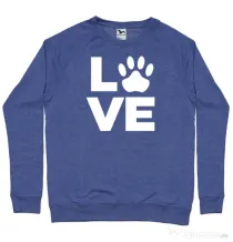 Bluza personalizata barbat Love Kola Kariola Alb Albastru melanj
