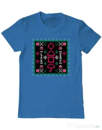 Tricou personalizat barbat Childhood Pattern Albastru azuriu