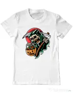 Tricou personalizat barbat It's Halloween Time Alb