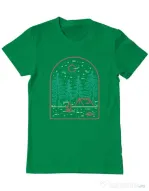 Tricou personalizat barbat Camping Verde mediu