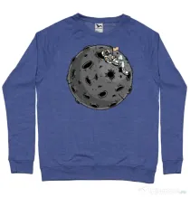 Bluza personalizata barbat Chill Astronaut Albastru melanj