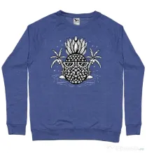 Bluza personalizata barbat Pineapple Summer Albastru melanj