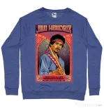 Bluza personalizata barbat Jimi Hendrix Albastru melanj