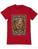 Tricou personalizat barbat Bob Marley Rosu