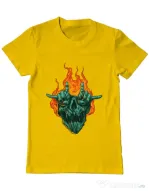 Tricou personalizat barbat METAL HEADS Galben