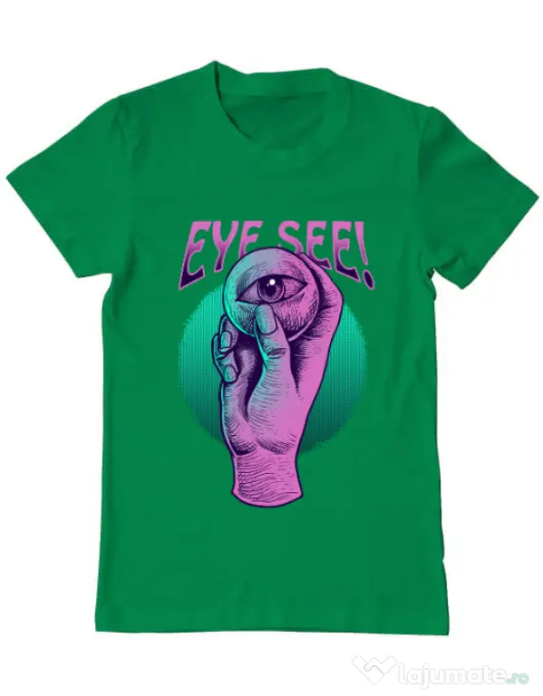 Tricou personalizat barbat EYE SEE Verde mediu