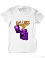 Tricou personalizat barbat HELLFIRE Alb