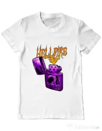 Tricou personalizat barbat HELLFIRE Alb