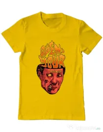 Tricou personalizat barbat OPEN YOUR MIND Galben