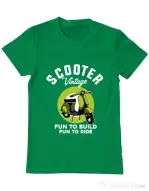 Tricou personalizat barbat SCOOTER VINTAGE Verde mediu