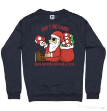 Bluza personalizata barbat Stoned Santa Denim inchis