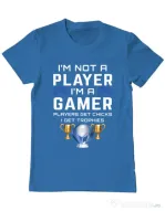 Tricou personalizat barbat Gamer Not Player - Playstation trophies Albastru azuriu