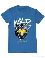 Tricou personalizat barbat Wild Fierce Soul Albastru azuriu