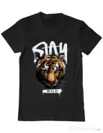 Tricou personalizat barbat Stay Wild Negru