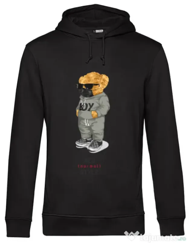 Hanorac barbat cu gluga New normal style Negru