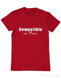 Tricou personalizat barbat Tricouri cu mesaje | IQ 120 | CreativeSheep Rosu