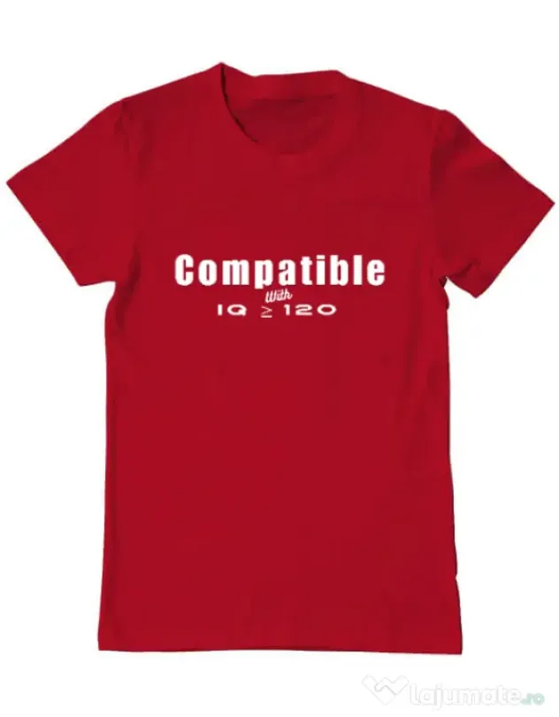 Tricou personalizat barbat Tricouri cu mesaje | IQ 120 | CreativeSheep Rosu
