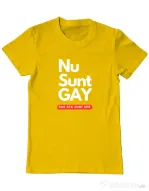 Tricou personalizat barbat Nu sunt GAY Galben