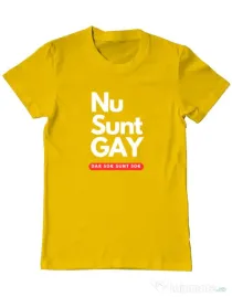 Tricou personalizat barbat Nu sunt GAY Galben