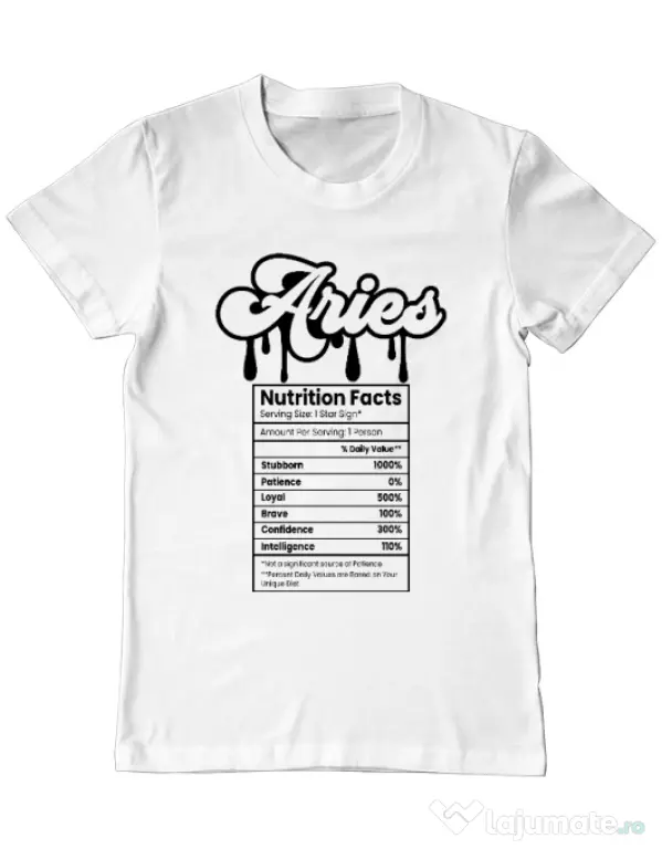 Tricou personalizat barbat Zodiac | Berbec Alb