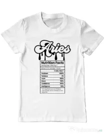 Tricou personalizat barbat Zodiac | Berbec Alb