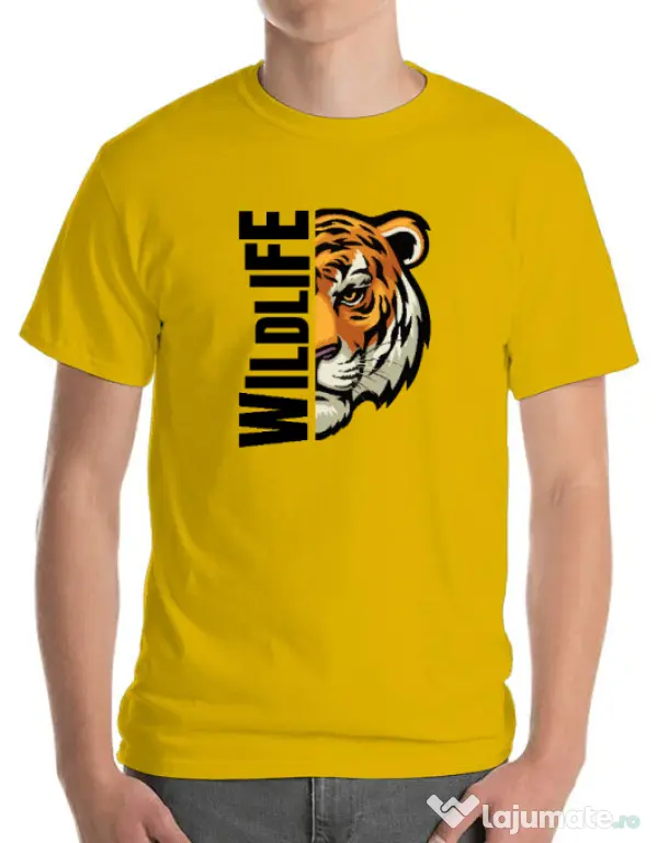 Tricou personalizat barbat WildLife Galben