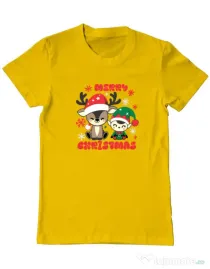 Tricou personalizat barbat Prietenii lui Mos Craciun Galben
