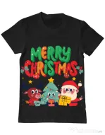 Tricou personalizat barbat oversize Hei, prietenii mei de Crăciun! Negru