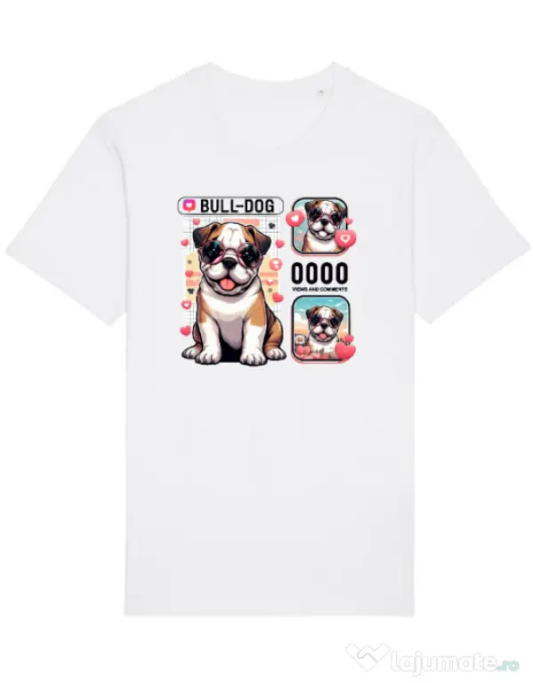 Tricou STANLEY STELLA barbat BULLDOG 15 Alb