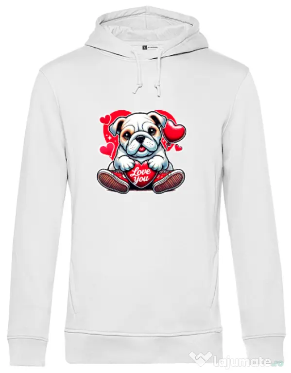 Hanorac barbat cu gluga BULLDOG 102 Alb