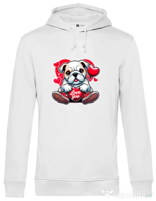 Hanorac barbat cu gluga BULLDOG 102 Alb