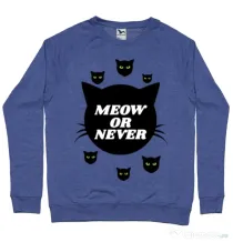 Bluza ADLER barbat Meow or never Albastru melanj
