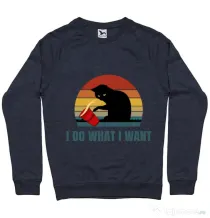 Bluza ADLER barbat I do what i want Denim inchis