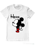 Tricou ADLER barbat Hers Mickey Alb