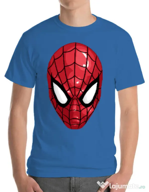 Tricou ADLER barbat Spiderman mask Albastru azuriu
