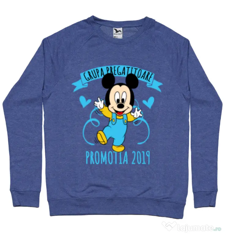 Bluza ADLER barbat Absolvire Mickey Mouse Albastru melanj