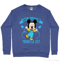 Bluza ADLER barbat Absolvire Mickey Mouse Albastru melanj