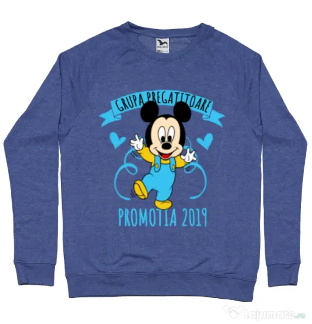 Bluza ADLER barbat Absolvire Mickey Mouse Albastru melanj
