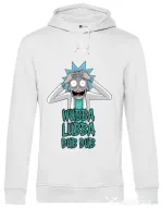 Hoodie barbat cu gluga Wubba Lubba Dub Dub Alb