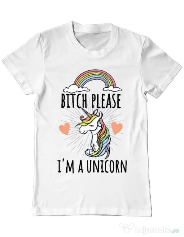 Tricou ADLER barbat Bitch Please Alb