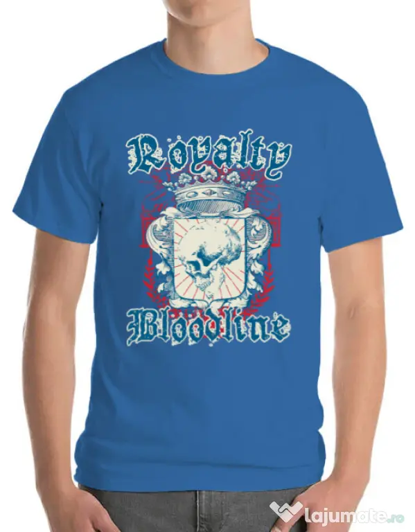 Tricou ADLER barbat Royalty bloodline Albastru azuriu