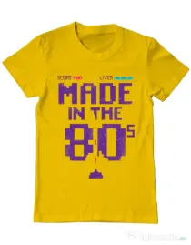 Tricou ADLER barbat Made in the 80s Galben