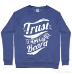 Bluza ADLER barbat Trust me, I have a beard Albastru melanj