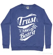 Bluza ADLER barbat Trust me, I have a beard Albastru melanj