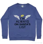 Bluza ADLER barbat Always on santa’s list Albastru melanj