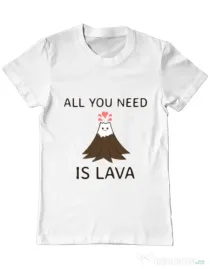 Tricou ADLER barbat All you need is lava Alb