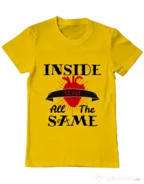 Tricou ADLER barbat Inside we’re all the same Galben