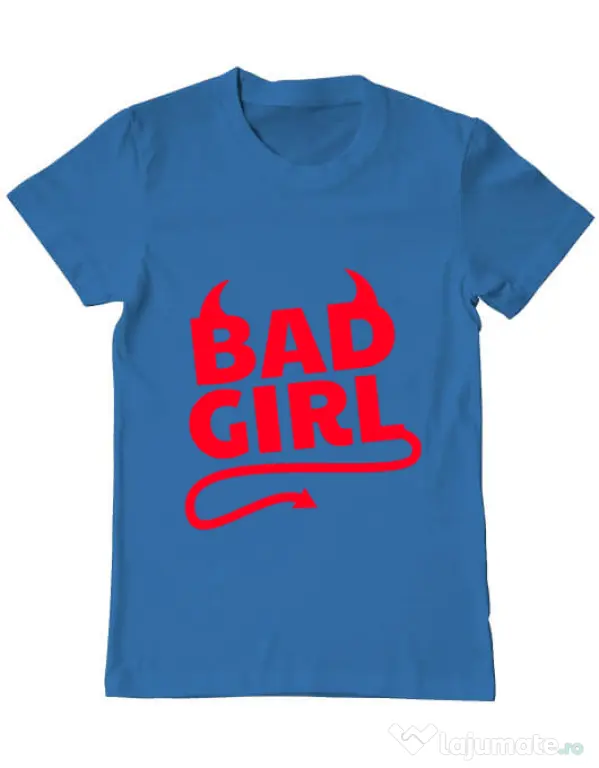 Tricou ADLER barbat Bad girl Albastru azuriu