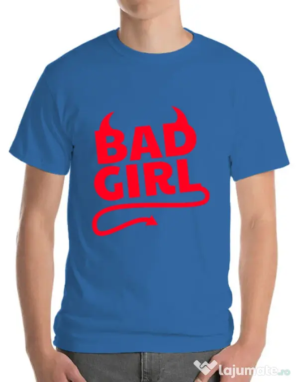 Tricou ADLER barbat Bad girl Albastru azuriu
